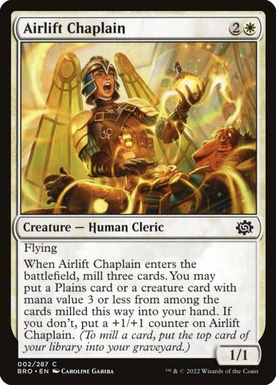 Airlift Chaplain 2 The Brothers' War Magic card