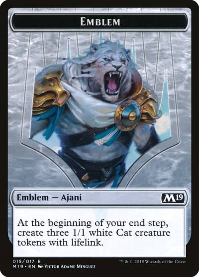 Ajani, Adversary of Tyrants Emblem TM19-15 Core Set 2019 Tokens Magic card