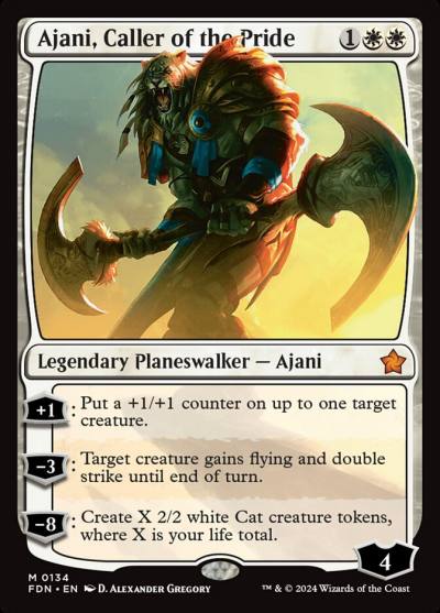 Ajani, Caller of the Pride FDN-134 Foundations Magic card