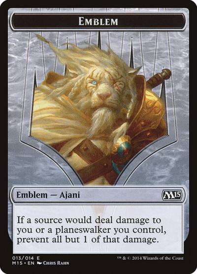 Ajani Steadfast Emblem TM15-13 Magic 2015 Tokens Magic card
