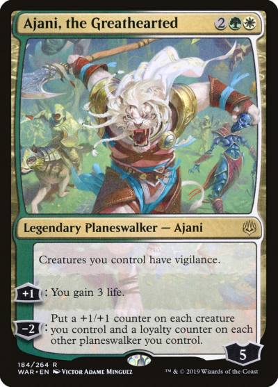 Ajani, the Greathearted WAR-184 War of the Spark Magic card