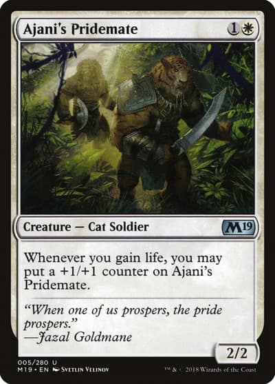 Ajani's Pridemate M19-5 Core Set 2019 Magic card