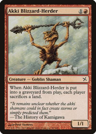Akki Blizzard-Herder 91 Betrayers of Kamigawa Magic card