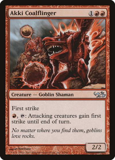 Akki Coalflinger DD1-33 Duel Decks: Elves vs. Goblins Magic card