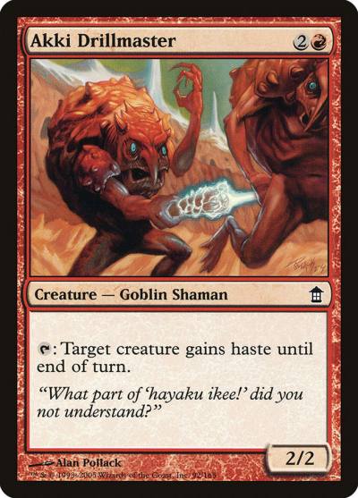 Akki Drillmaster 92 Saviors of Kamigawa Magic card