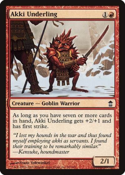 Akki Underling 93 Saviors of Kamigawa Magic card