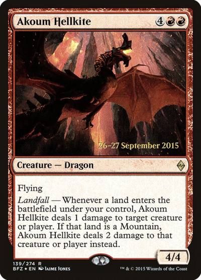 Akoum Hellkite PBFZ-139S Battle for Zendikar Promos Magic card