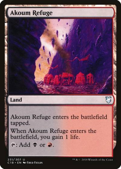 Akoum Refuge C18-231 Commander 2018 Magic card