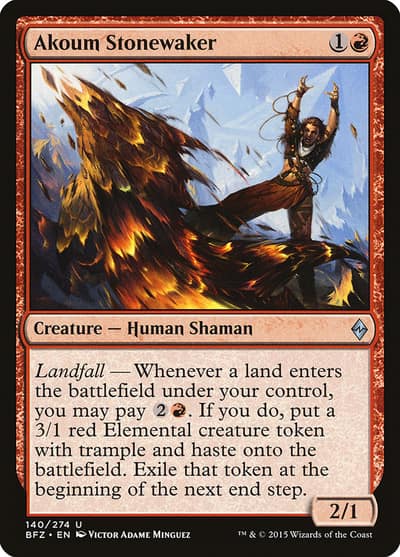Akoum Stonewaker 140 Battle for Zendikar Magic card