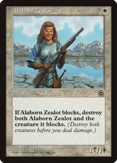Alaborn Zealot P02-6 Portal Second Age Magic card