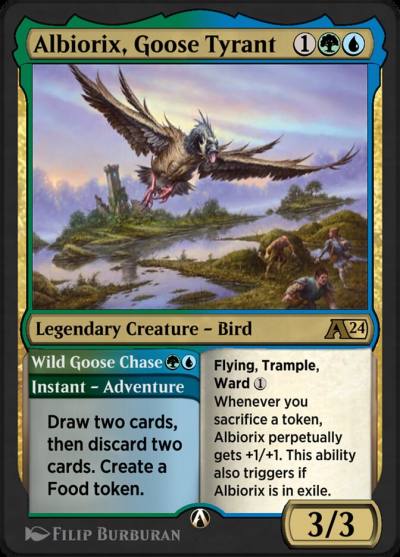 Albiorix, Goose Tyrant // Wild Goose Chase YOTJ-19 Alchemy: Outlaws of Thunder Junction Magic card