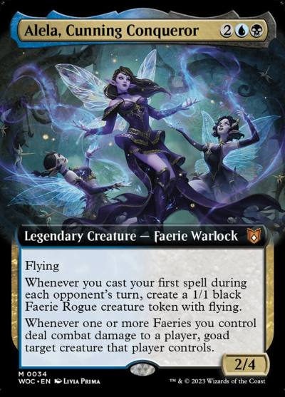 Alela, Cunning Conqueror WOC-34 Wilds of Eldraine Commander Magic card