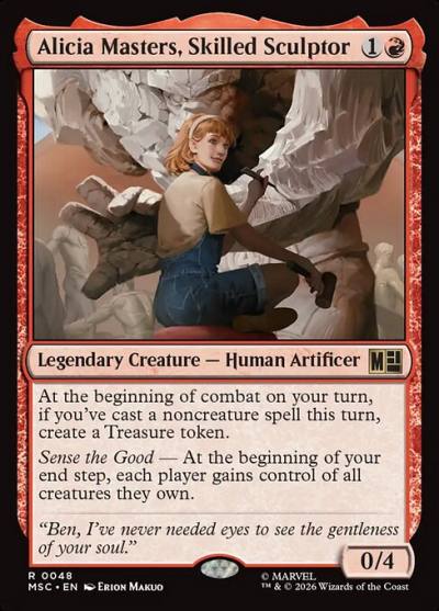 Alicia Masters, Skilled Sculptor MSC-48 Marvel Super Heroes Commander Magic card