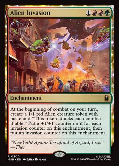 Alien Invasion MSH-200 Marvel Super Heroes Magic card