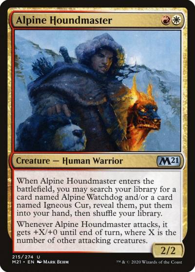 Alpine Houndmaster 215 Core Set 2021 Magic card