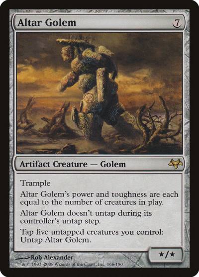 Altar Golem 166 Eventide Magic card
