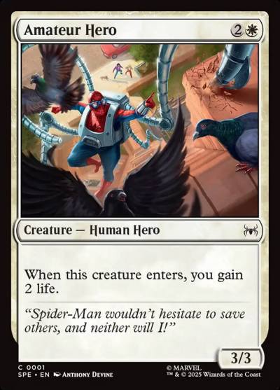 Amateur Hero SPE-1 Marvel's Spider-Man Eternal Magic card