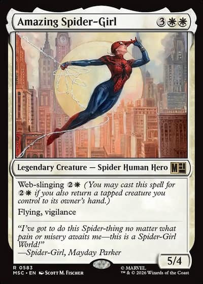 Amazing Spider-Girl 583 Marvel Super Heroes Commander Magic card