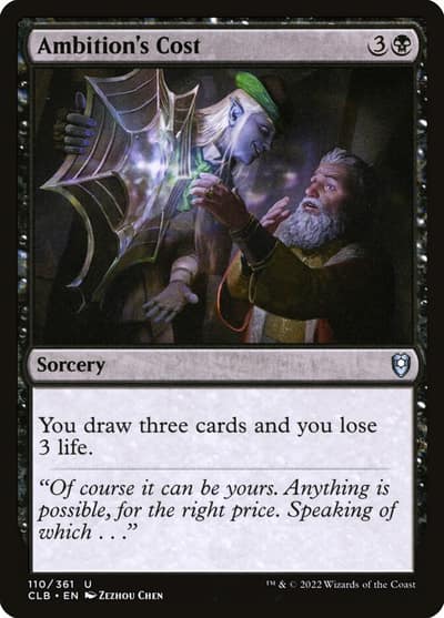 Ambition's Cost CLB-110 Commander Legends: Battle for Baldur's Gate Magic card