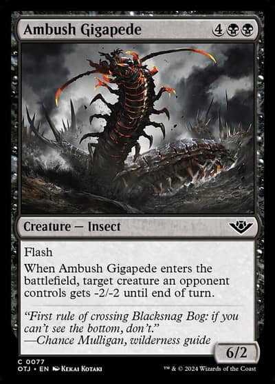 Ambush Gigapede 77 Outlaws of Thunder Junction Magic card