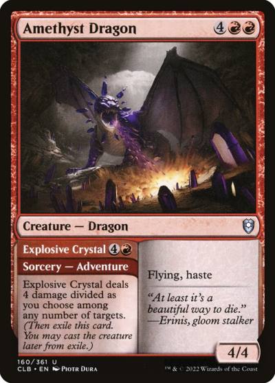 Amethyst Dragon // Explosive Crystal CLB-160 Commander Legends: Battle for Baldur's Gate Magic card