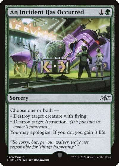 An Incident Has Occurred UNF-143 Unfinity Magic card