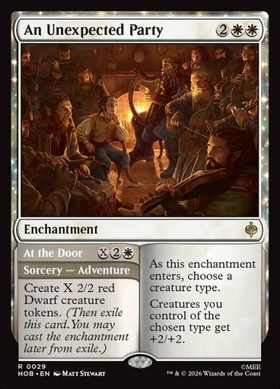 An Unexpected Party // At the Door HOB-29 The Hobbit Magic card