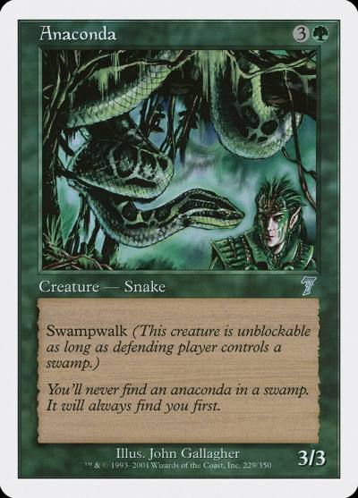 Anaconda 7ED-229 Seventh Edition Magic card