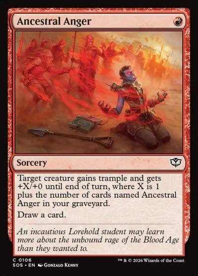 Ancestral Anger SOS-106 Secrets of Strixhaven Magic card