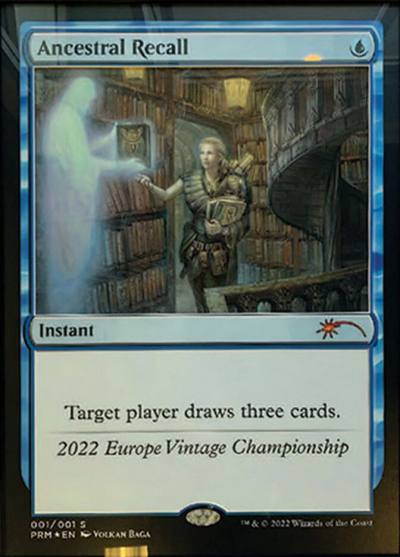 Ancestral Recall OVNT-2022C Vintage Championship Magic card