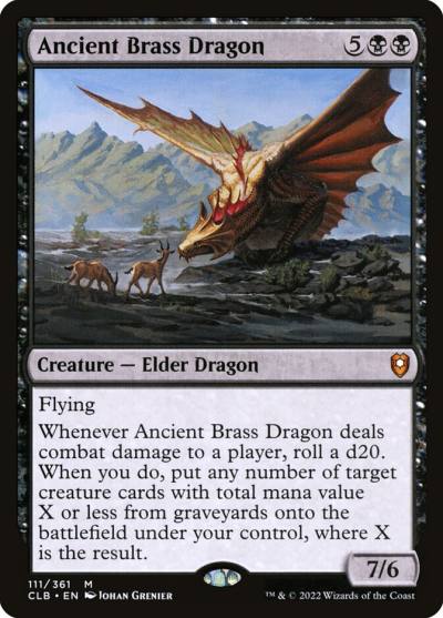 Ancient Brass Dragon CLB-111 Commander Legends: Battle for Baldur's Gate Magic card