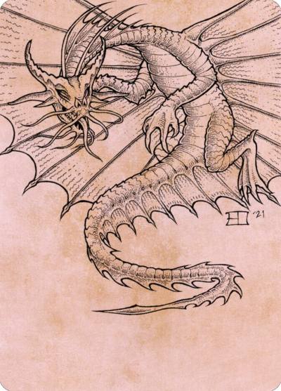 Ancient Gold Dragon // Ancient Gold Dragon ACLB-44 Battle for Baldur's Gate Art Series Magic card