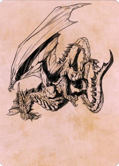 Ancient Silver Dragon // Ancient Silver Dragon ACLB-47 Battle for Baldur's Gate Art Series Magic card