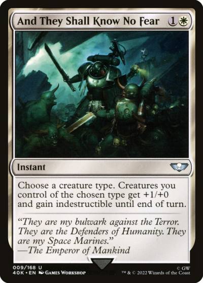 And They Shall Know No Fear 40K-9 Warhammer 40,000 Commander Magic card