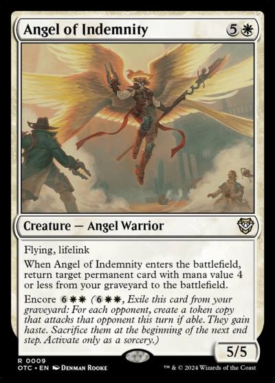 Angel of Indemnity OTC-9 Outlaws of Thunder Junction Commander Magic card
