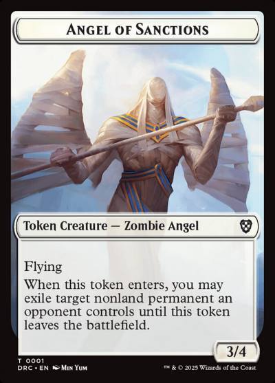 Angel of Sanctions TDRC-1 Aetherdrift Commander Tokens Magic card