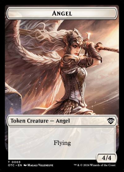 Angel TOTC-3 Outlaws of Thunder Junction Commander Tokens Magic card