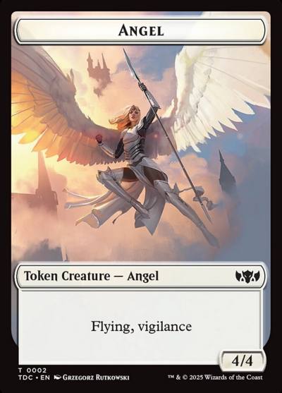 Angel TTDC-2 Tarkir: Dragonstorm Commander Tokens Magic card