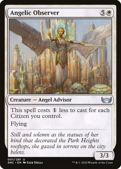 Angelic Observer 1 Streets of New Capenna Magic card