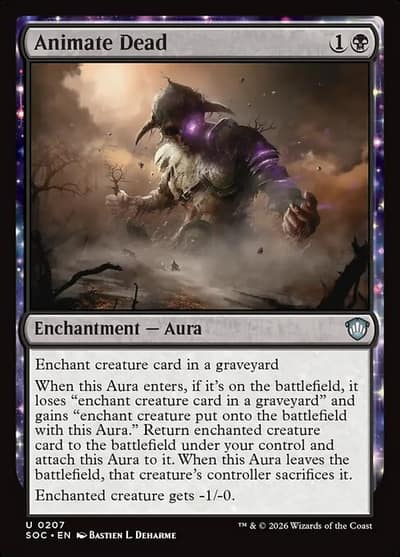 Animate Dead SOC-207 Secrets of Strixhaven Commander Magic card