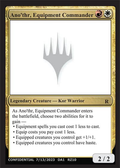 Ano'thr, Equipment Commander RZ10 Unknown Event Magic card