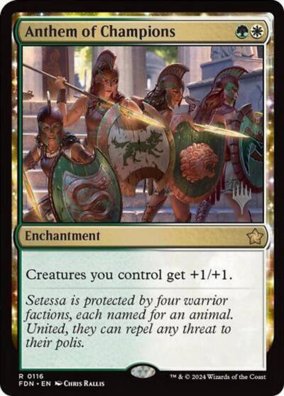 Anthem of Champions PFDN-116P Foundations Promos Magic card