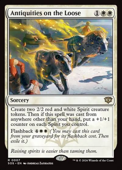 Antiquities on the Loose SOS-7 Secrets of Strixhaven Magic card
