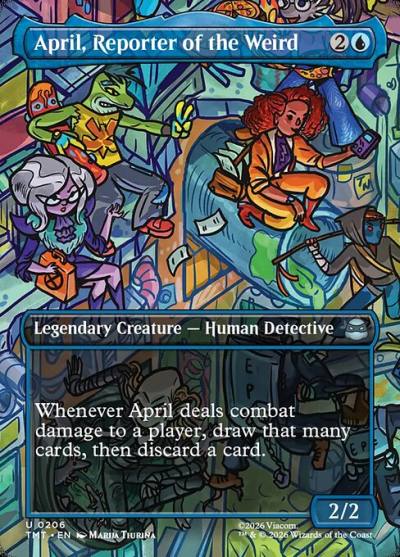 April, Reporter of the Weird TMT-206 Teenage Mutant Ninja Turtles Magic card