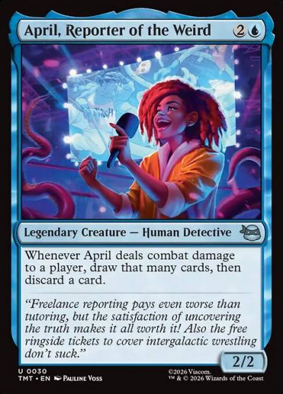 April, Reporter of the Weird TMT-30 Teenage Mutant Ninja Turtles Magic card