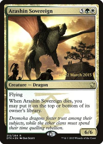 Arashin Sovereign PDTK-212S Dragons of Tarkir Promos Magic card
