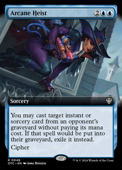 Arcane Heist OTC-49 Outlaws of Thunder Junction Commander Magic card