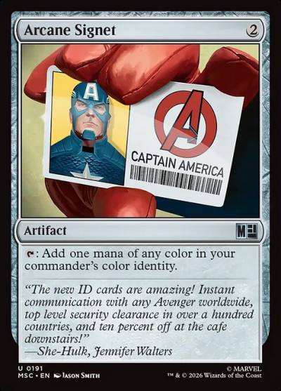 Arcane Signet MSC-191 Marvel Super Heroes Commander Magic card