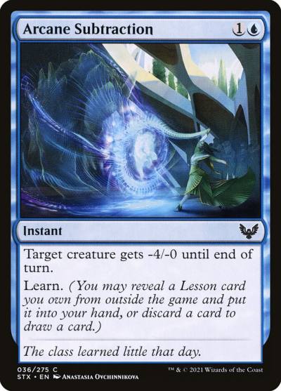 Arcane Subtraction STX-36 Strixhaven: School of Mages Magic card