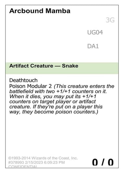 Arcbound Mamba UG04 Unknown Event Magic card